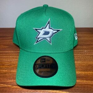 New Era Dallas Stars 9Forty A-Frame Snapback Hat Adjustable NHL Cap Green NEW